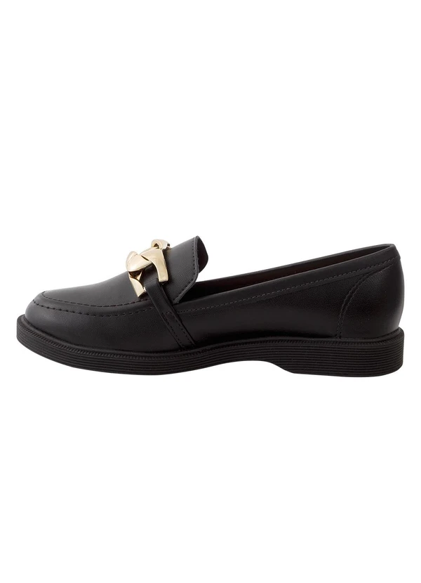 Moleca - Mocassim Moleca Preta em Sintético 3