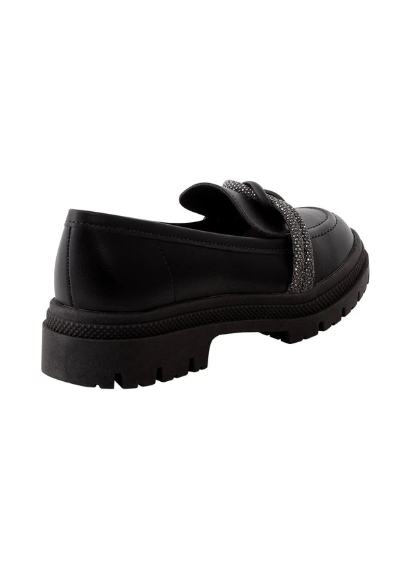 Moleca - Mocassim Moleca Preto em Sintético 2