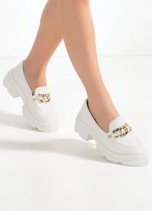 Perfecta - Mocassim Off White em Eva - PERFECTA