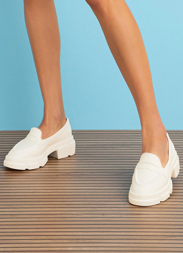 Perfecta - Mocassim Off White em Eva