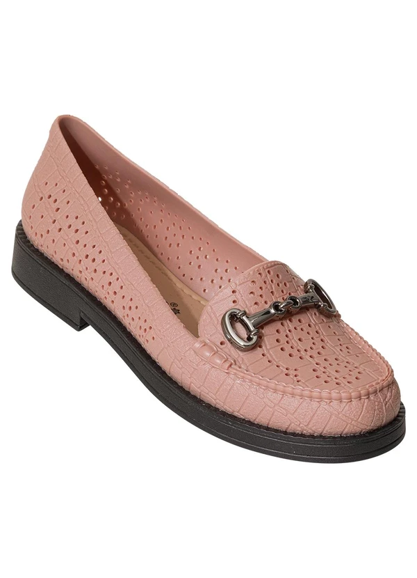 Perfecta - Mocassim Rosê em Pvc