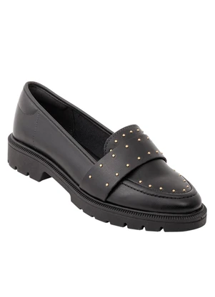Sapato Beira Rio (Preto) com Detalhes de Tachas - BEIRA RIO