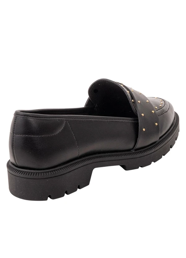 Beira Rio - Sapato Beira Rio Preto com Detalhes de Tachas 3