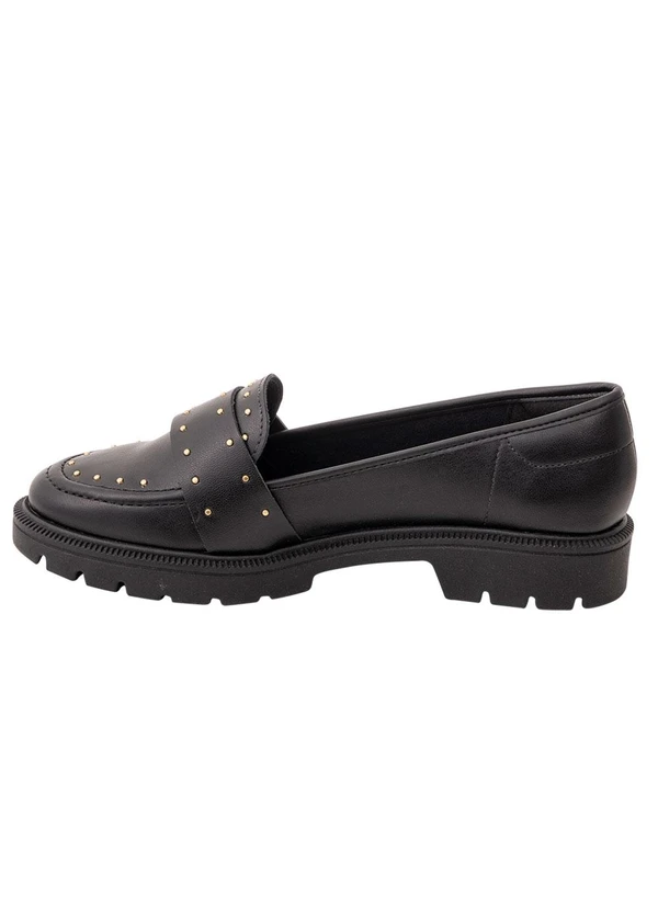 Beira Rio - Sapato Beira Rio Preto com Detalhes de Tachas 4