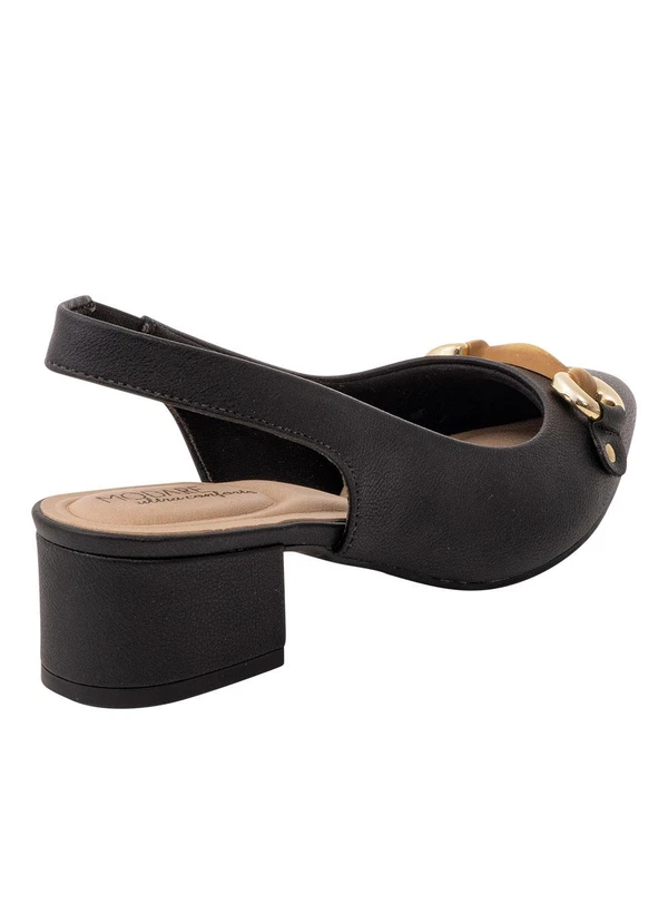 Modare - Sapato Modare Preta com Enfeite 3