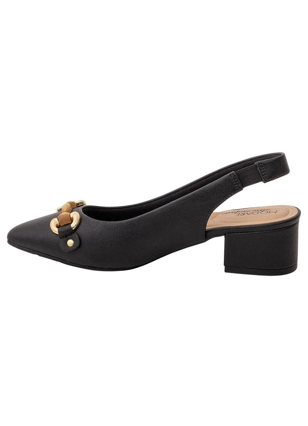 Modare - Sapato Modare Preta com Enfeite 4