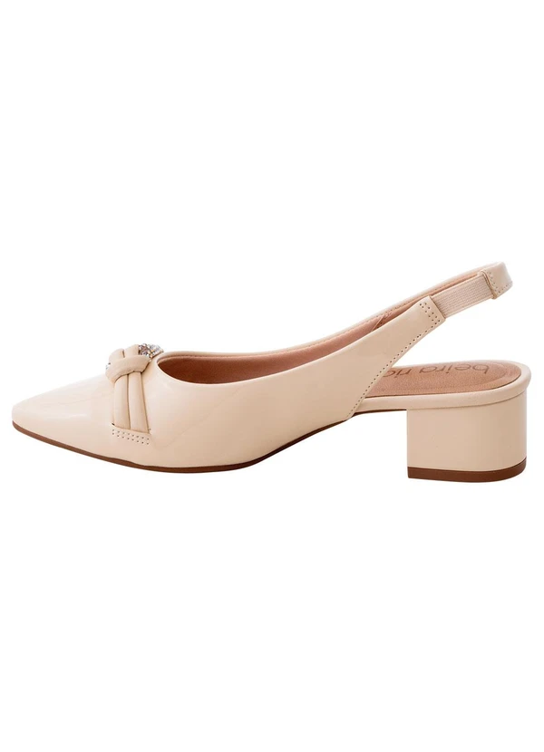 Beira Rio - Scarpin Beira Rio Creme em Verniz 2