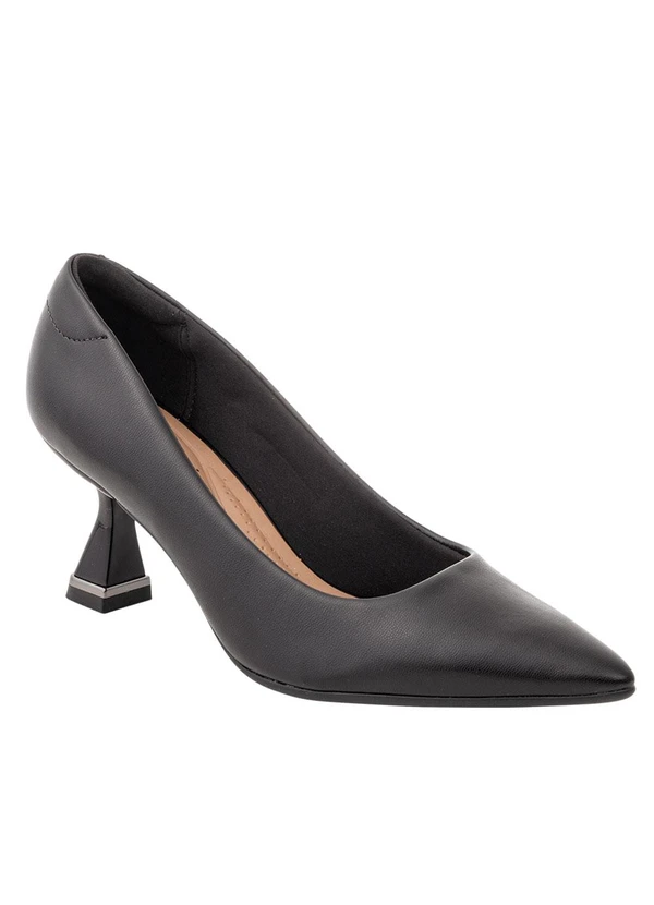 Beira Rio - Scarpin Beira Rio Preto em Sintético 2