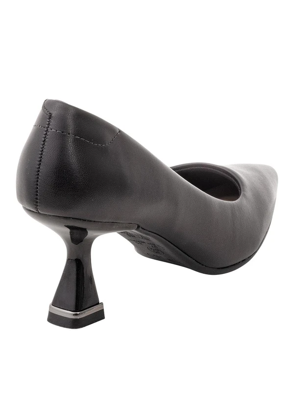 Beira Rio - Scarpin Beira Rio Preto em Sintético 3