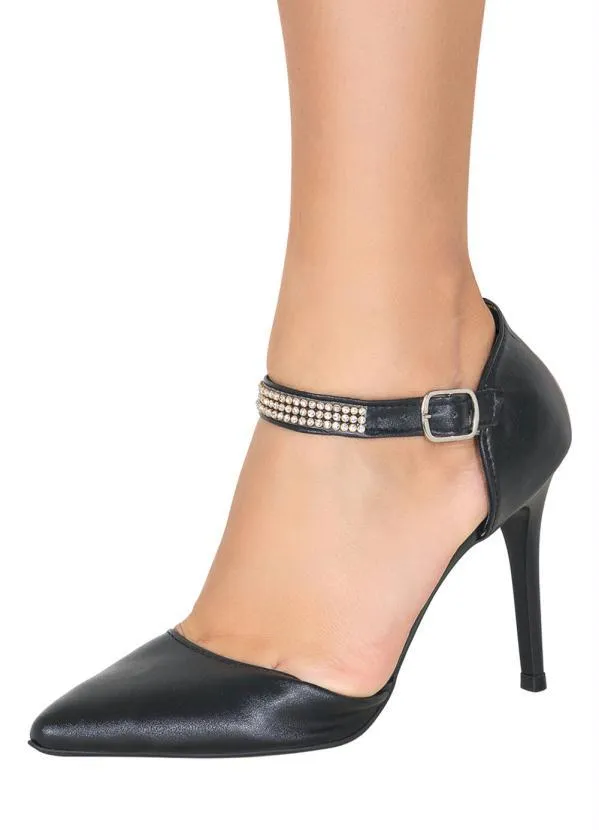 Perfecta - Scarpin Preta em Sintético 5