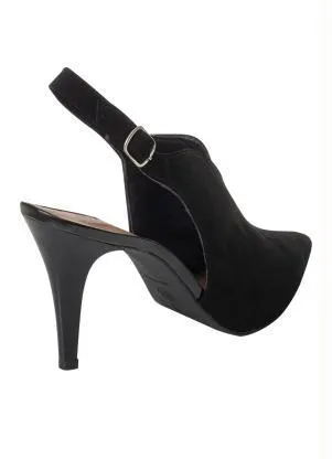Perfecta - Scarpin Preto com Material em Nobuck - PERFECTA