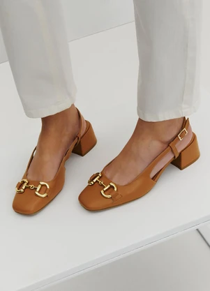 Principessa - Scarpin Slingback Camel Paty - PRINCIPESSA