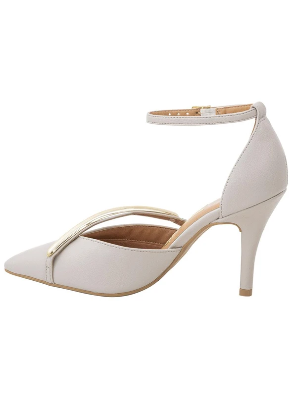 Vizzano - Scarpin Vizzano Branco com Fechamento em Fivela 5