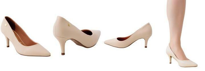 Scarpin Vizzano Creme em Sint�tico