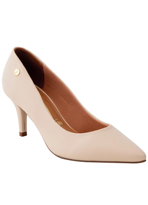 Vizzano - Scarpin Vizzano Creme em Sintético