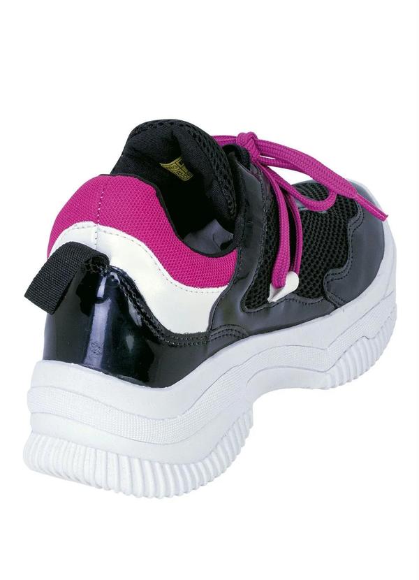 Perfecta - Tênis Preto em Sintético com Tecido 2