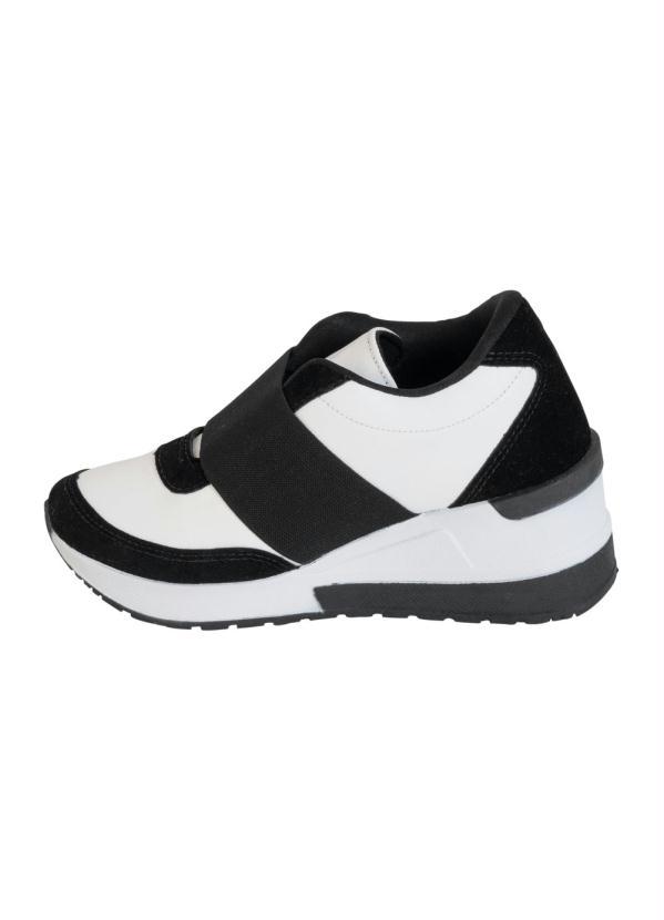Outlet - Tênis Sneaker Branco com Elástico 3