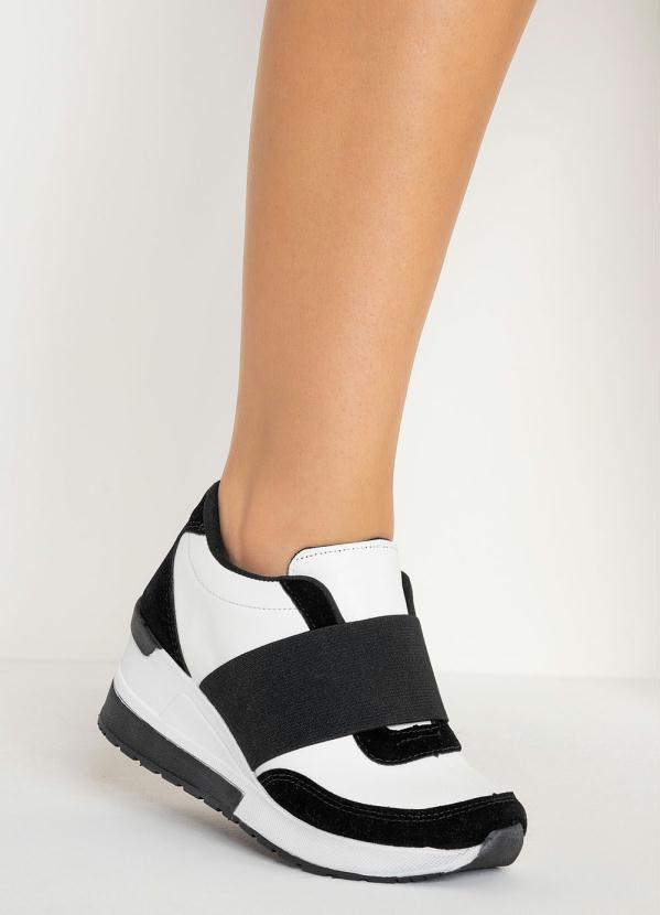 Outlet - Tênis Sneaker Branco com Elástico 4