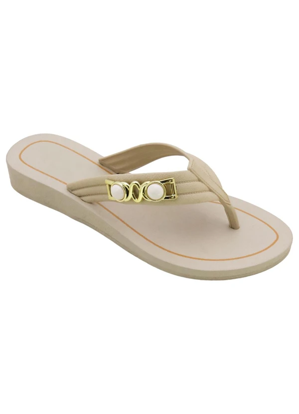 Perfecta - Tamanco Areia em Pvc