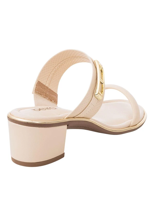 Beira Rio - Tamanco Beira Rio Creme em Sintético 3