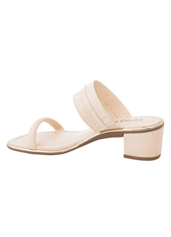 Beira Rio - Tamanco Beira Rio Creme em Sintético 4