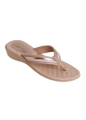 Tamanco Beira Rio (Nude) com Detalhe Dourado - BEIRA RIO