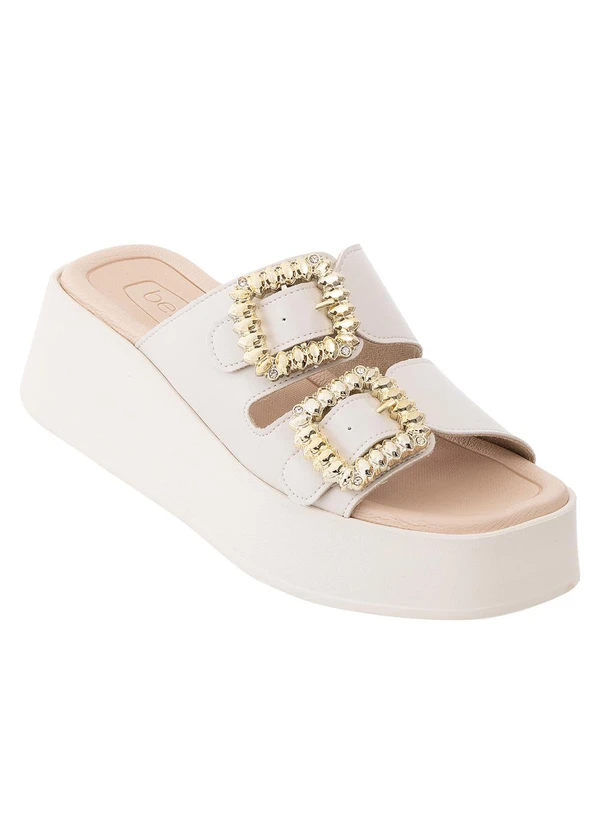 Beira Rio - Tamanco Beira Rio Off White em Sintético