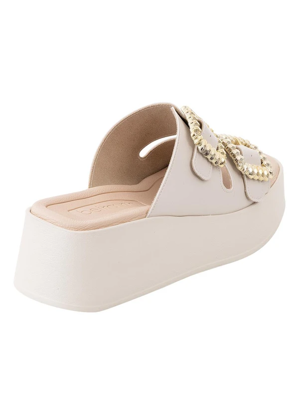 Beira Rio - Tamanco Beira Rio Off White em Sintético 2