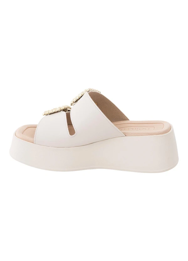 Beira Rio - Tamanco Beira Rio Off White em Sintético 3