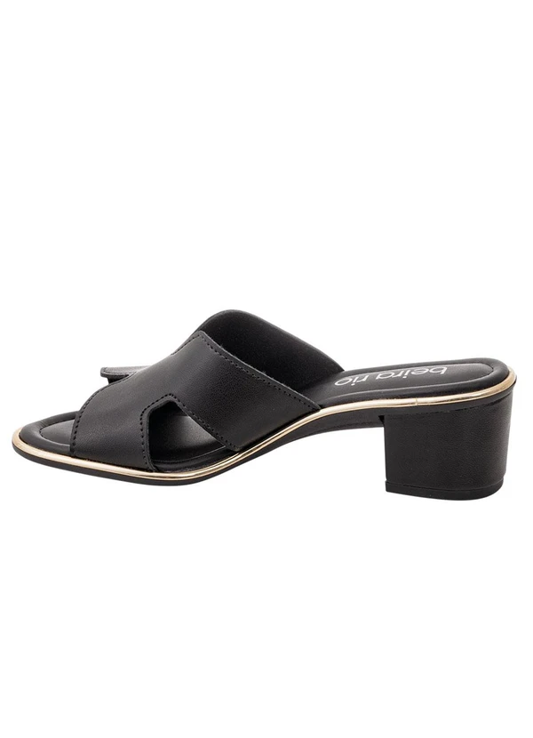 Beira Rio - Tamanco Beira Rio Preto com Cabedal Vazado 4