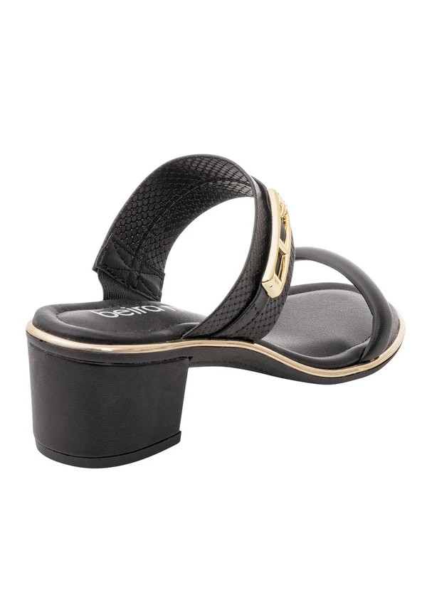 Beira Rio - Tamanco Beira Rio Preto com Detalhe de Fivela 3