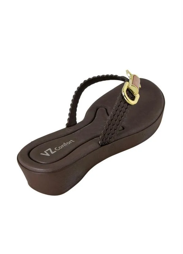 Perfecta - Tamanco Bronze com Aplicação de Adereço 2