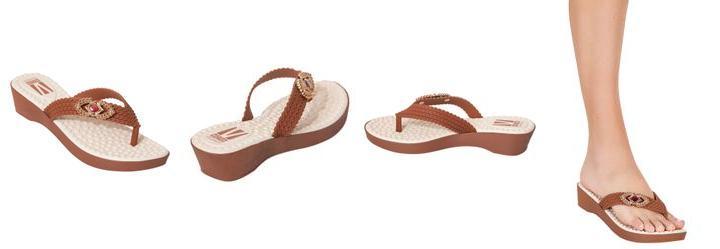 Tamanco Caramelo com Palmilha em Alto Relevo