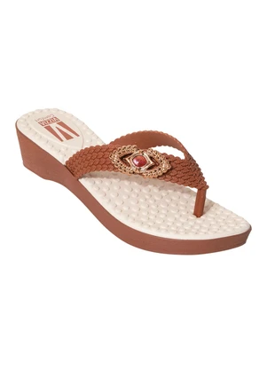 Perfecta - Tamanco Caramelo com Palmilha em Alto Relevo - PERFECTA