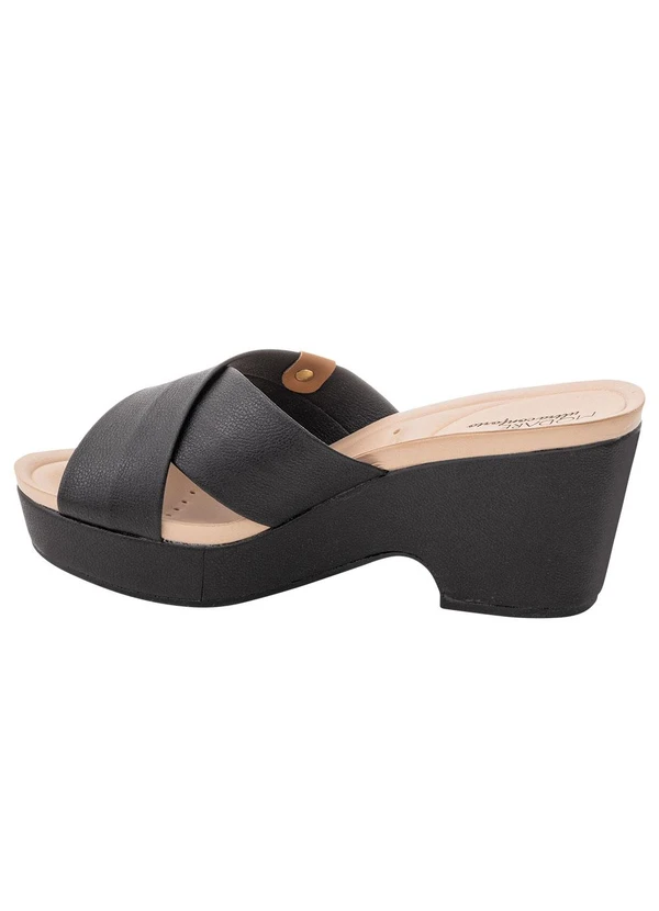 Modare - Tamanco Modare Preto com Tiras Transpassadas 4