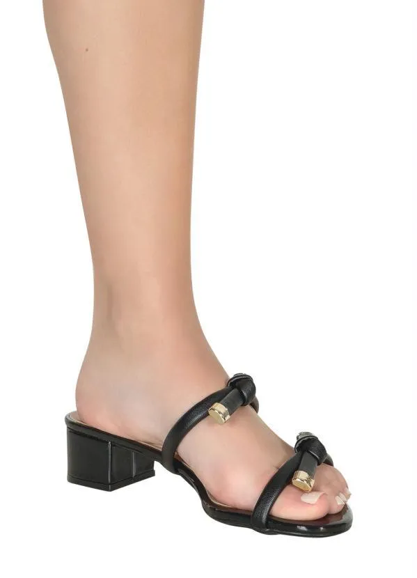 Moleca - Tamanco Moleca Preto em Sintético 4