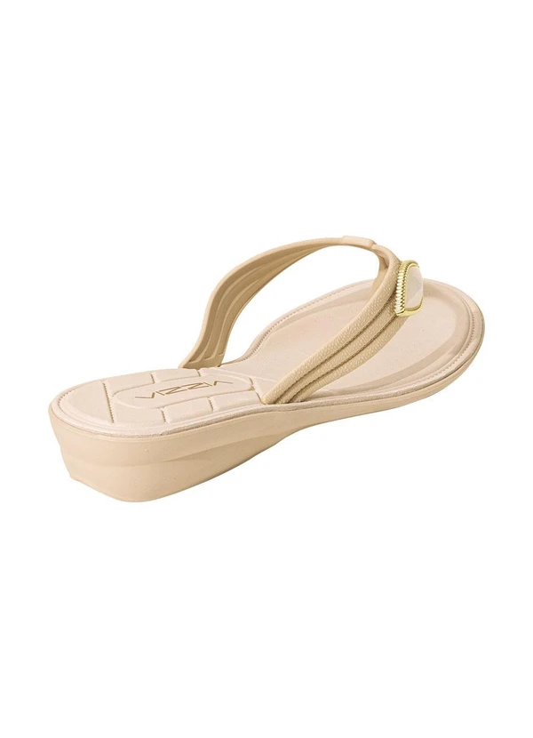 Perfecta - Tamanco Nude com Enfeite no Cabedal 4