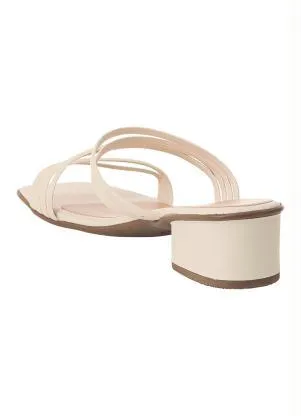 Perfecta - Tamanco Off White em Sintético - PERFECTA