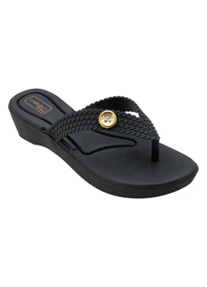 Perfecta - Tamanco Preto com Adereço - PERFECTA