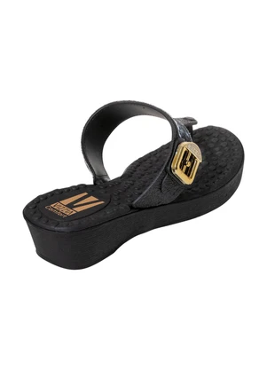 Perfecta - Tamanco Preto com Detalhe de Fivela - PERFECTA