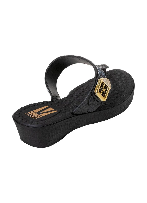 Perfecta - Tamanco Preto com Detalhe de Fivela 2