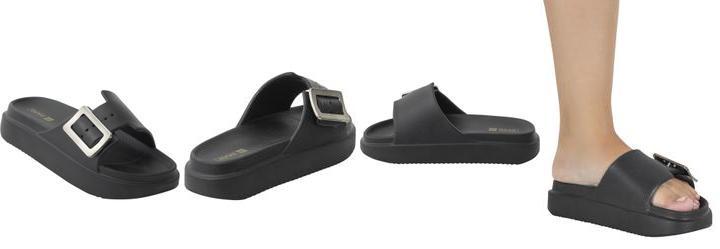 Tamanco Preto com Detalhe de Fivela