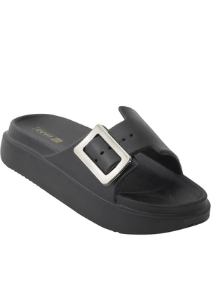 Perfecta - Tamanco Preto com Detalhe de Fivela - PERFECTA