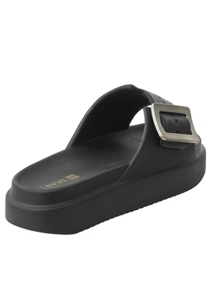 Perfecta - Tamanco Preto com Detalhe de Fivela - PERFECTA