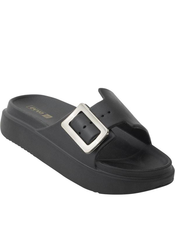 Tamanco (Preto) com Detalhe de Fivela