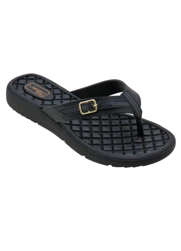Perfecta - Tamanco Preto com Detalhe de Fivela
