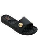 Tamanco Preto com Detalhe Dourado