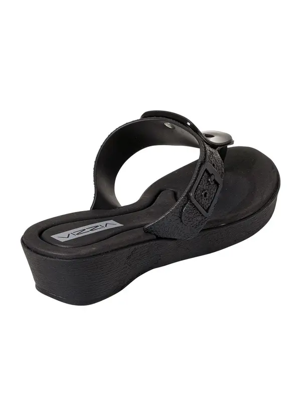 Perfecta - Tamanco Preto com Enfeite no Cabedal 2