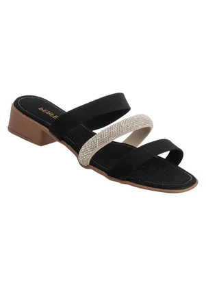 Perfecta - Tamanco Preto em Nobuck - PERFECTA