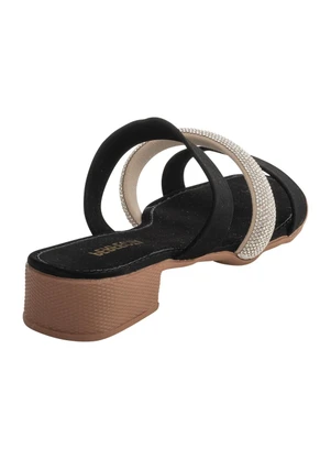 Perfecta - Tamanco Preto em Nobuck - PERFECTA